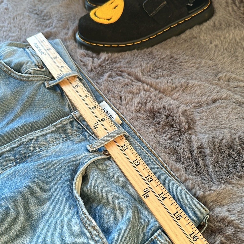 AGOLDE Riley High Rise Button Fly Crop Ankle Ripped Distressed Straight Leg 29 - Picture 12 of 14